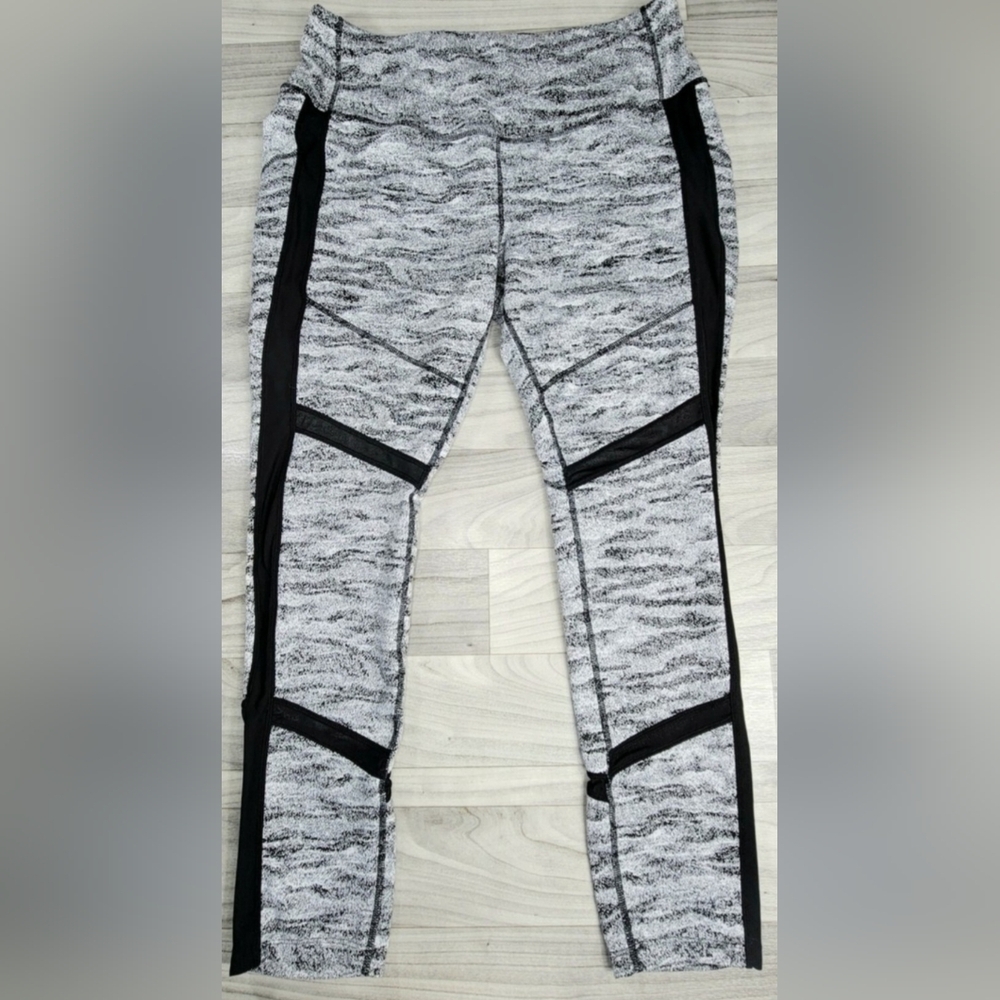 Gray and Black Patterned Leggings